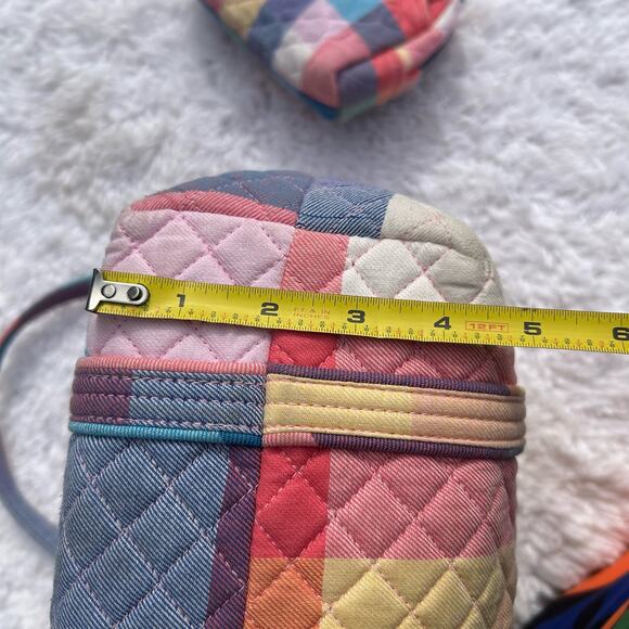 Vera Bradley Tropics Plaid Candy Colors Small Tote & Cosmetic Bag (3A- DM) - Picture 10 of 11